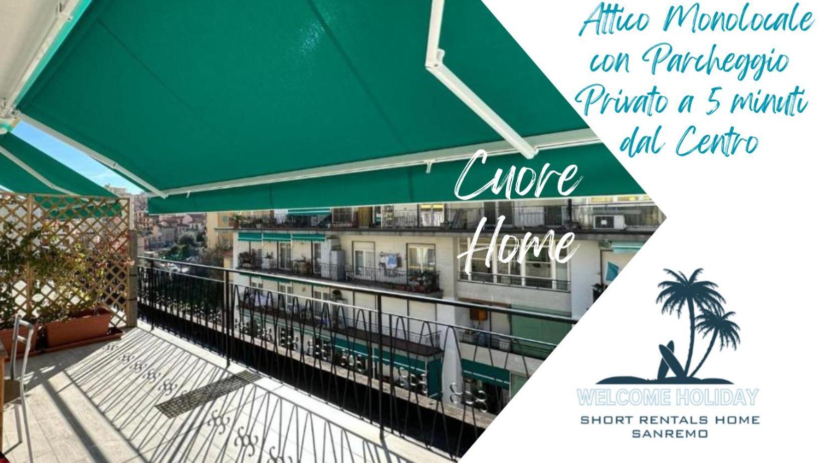 Wh - Cuore Home - Attico Monolocale Con Parcheggio Gratuito - 5 Minuti Dal Centro - Wifi Sanremo Bagian luar foto